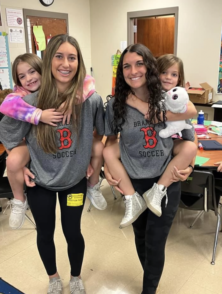 In this picture, Bree Saujon and Kynleigh Doyle are serving in Mrs. Saujons second- grade classroom.